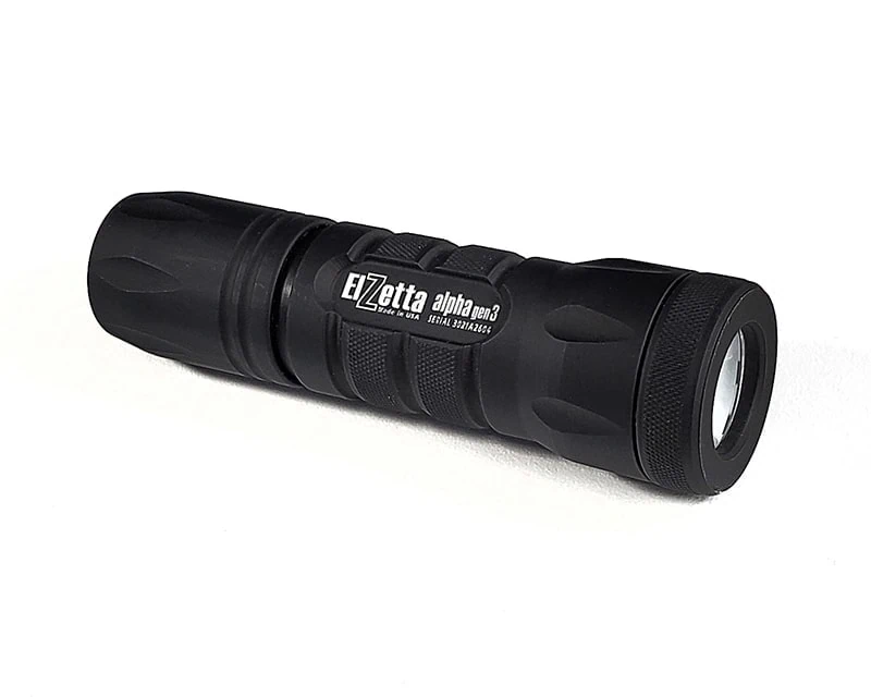 Elzetta Alpha Gen3 Model A113 Flashlight, white background