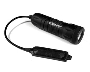 Elzetta Alpha Gen3 Model A115 Flashlight with Standard Bezel Ring, Standard Lens and 5-inch Tape Switch