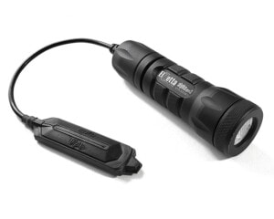 Elzetta Alpha Gen3 Model A125 Flashlight with Standard Bezel Ring, Flood Lens and 5-inch Tape Switch
