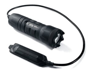 Elzetta Alpha Gen3 Model A316 Flashlight with Crenellated Bezel Ring, Standard Lens and 12-inch Tape Switch