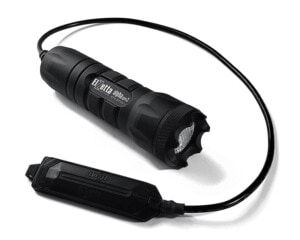 Elzetta Alpha Gen3 Model A326 Flashlight with Crenellated Bezel Ring, Flood Lens and 12-inch Tape Switch