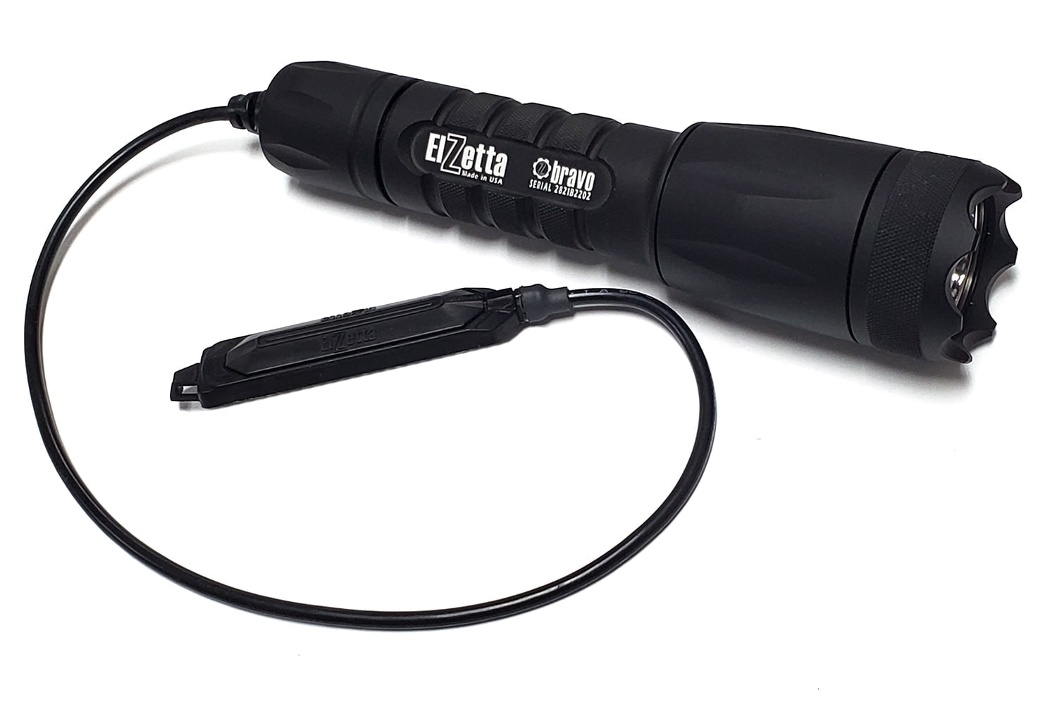 Elzetta Bravo High Candela 2-Cell Flashlight with 12-inch Tape Switch
