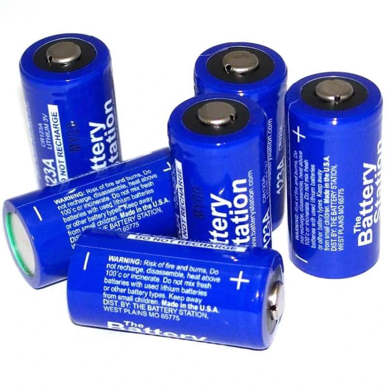 CR123 Lithium replacement batteries.