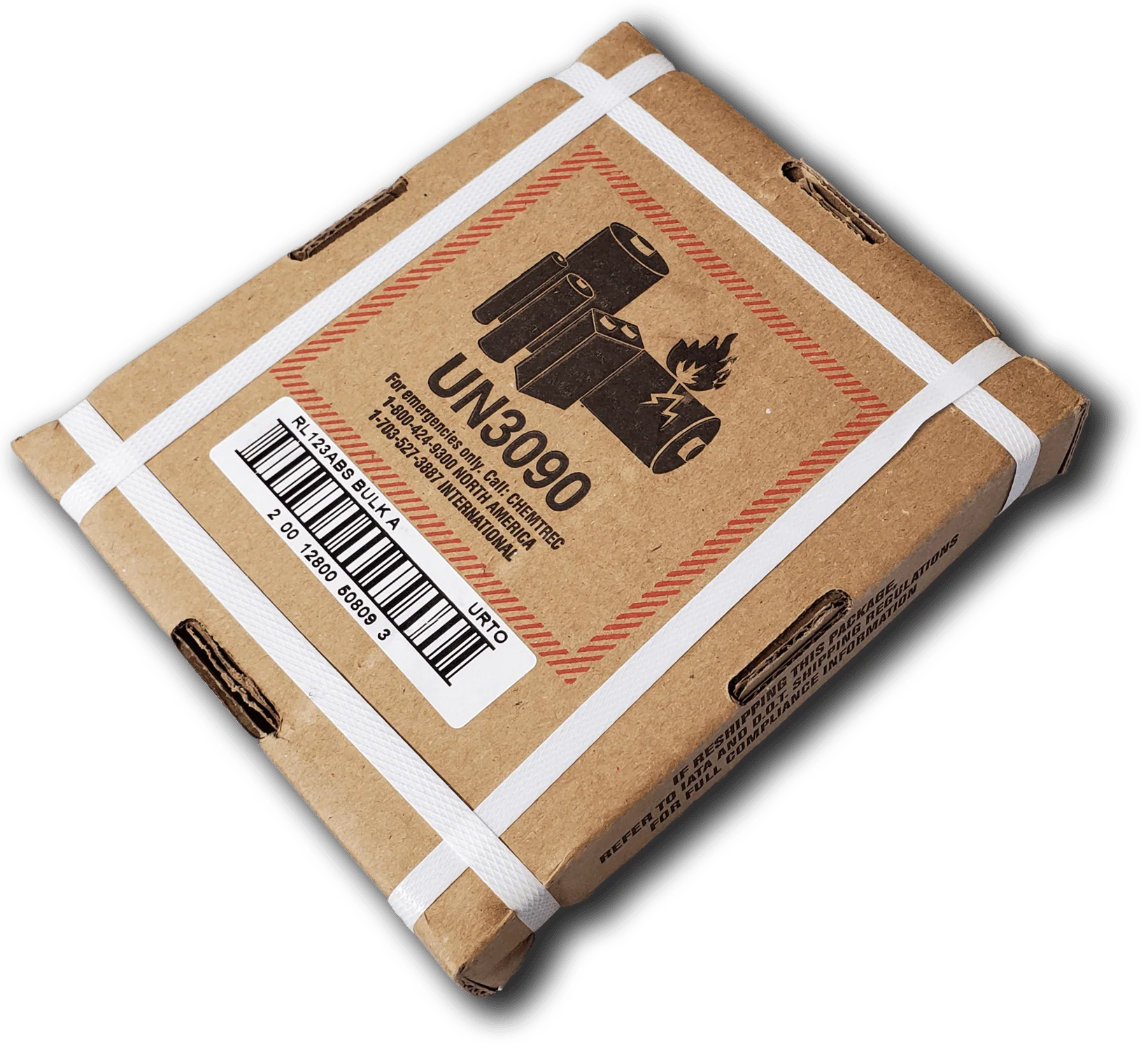 Image of box containing 100 CR123a battery cells. box is sealed.