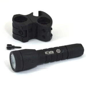 Elzetta Shotgun Illumination Kit: ZSM Flashlight Mount with thumbscrew and B142 Flashlight.