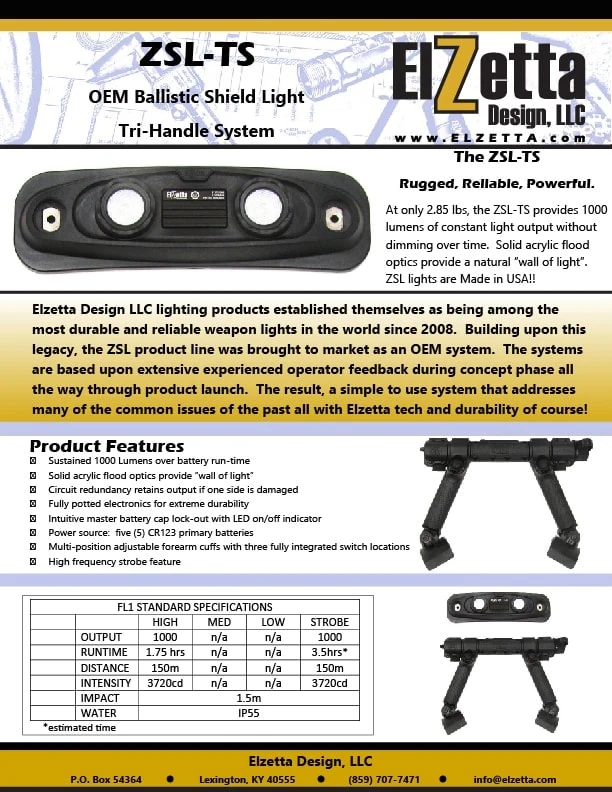 Thumbnail of Shield Light Tri-Handle Strobe Sales Sheet