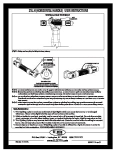 Elzetta ZSL-H Shield Light Horizontal Handle Instructions Thumbnail