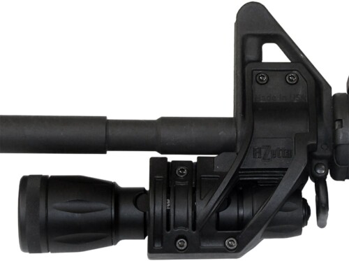Elzetta ZFH1500 Flashlight Mount Installed on AR-15 Style Rifle (flashlight sold separately)