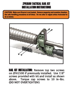 ZPR Rail Kit for ZFH1500 Mount Instructions Thumbnail